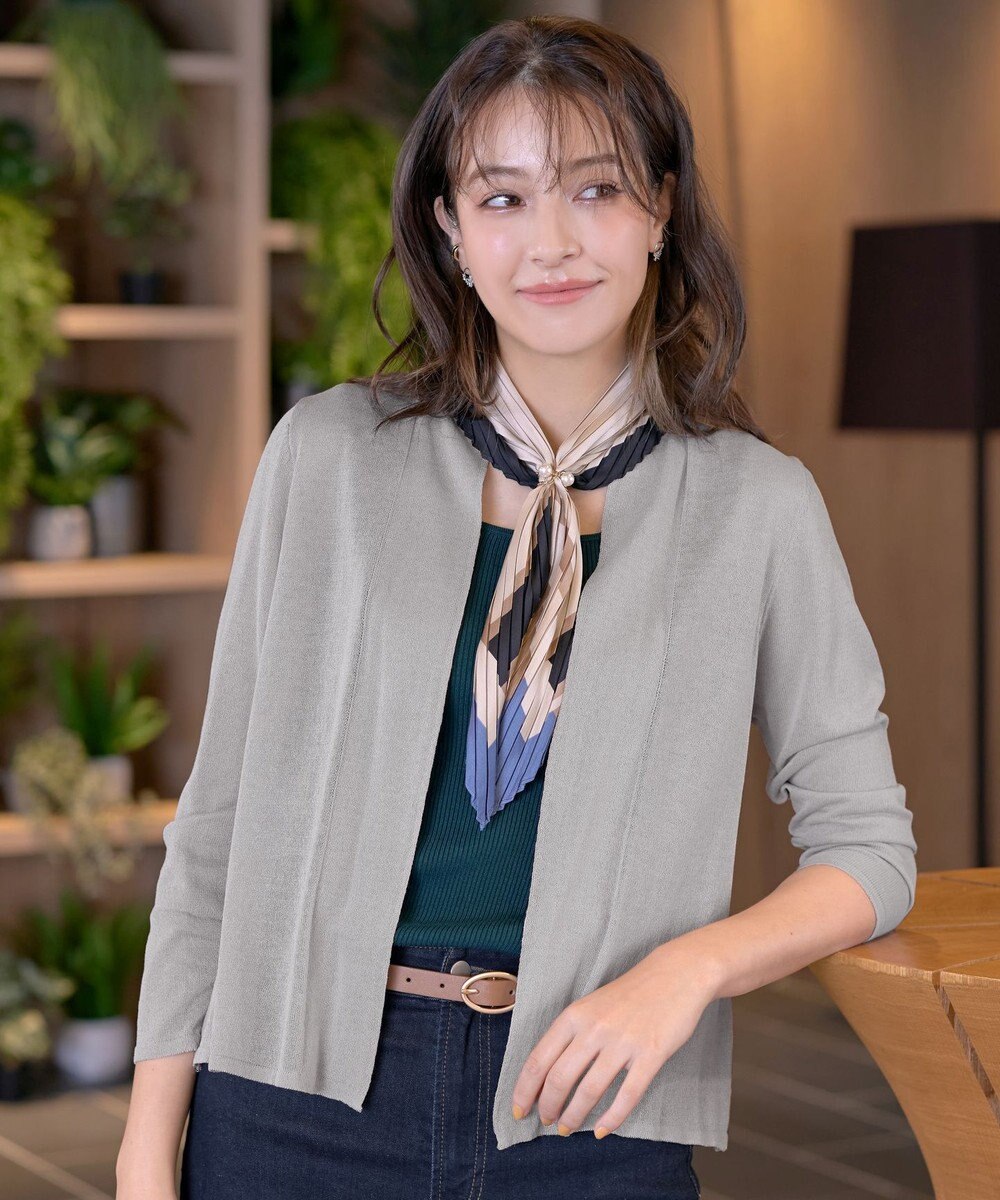 Tiaclasse L 【小倉優子さん着用・UVケア・接触冷感】ショートトッパーカーディガン 