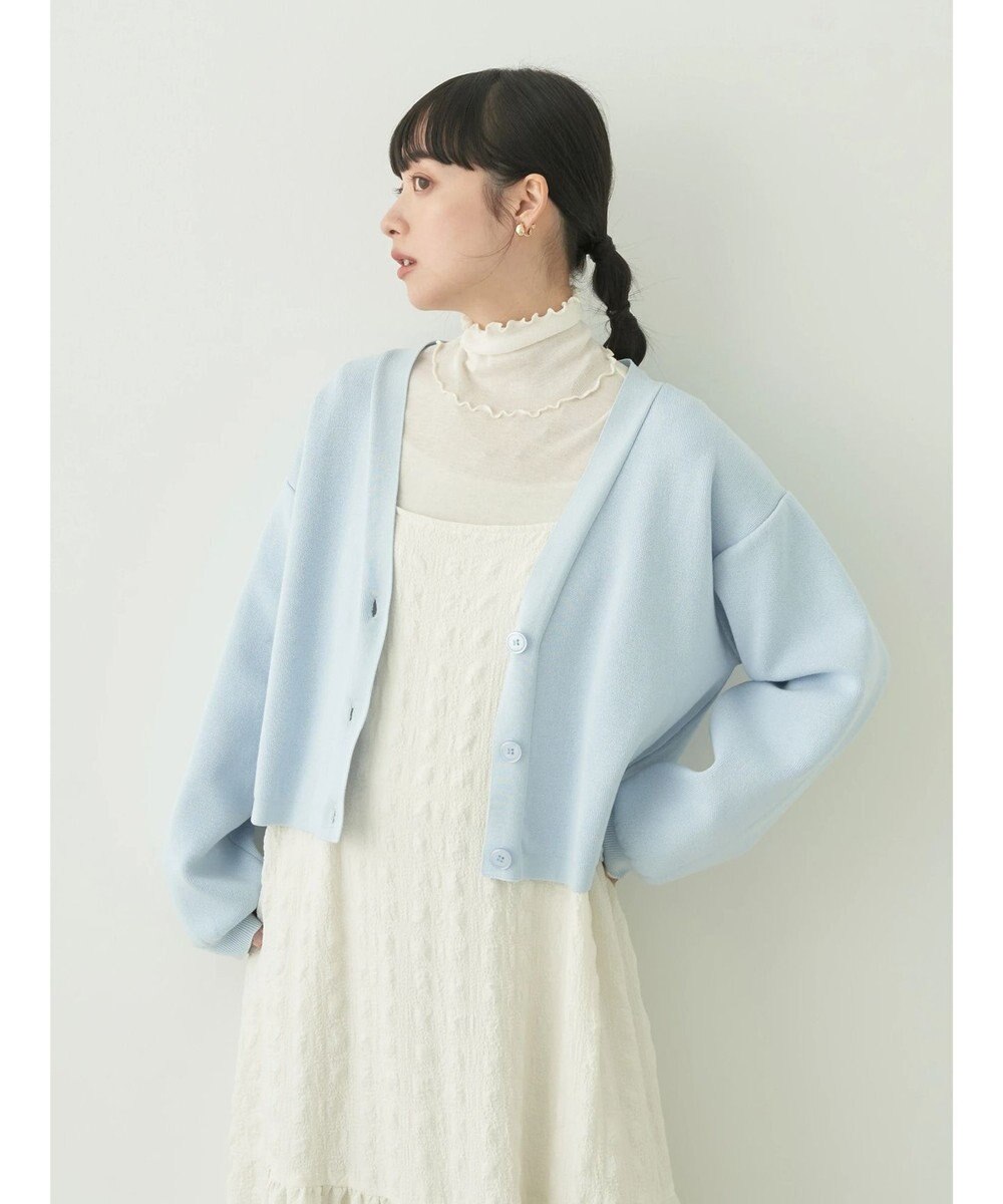 earth music&ecology バイカラースポンディッシュカーディガン 