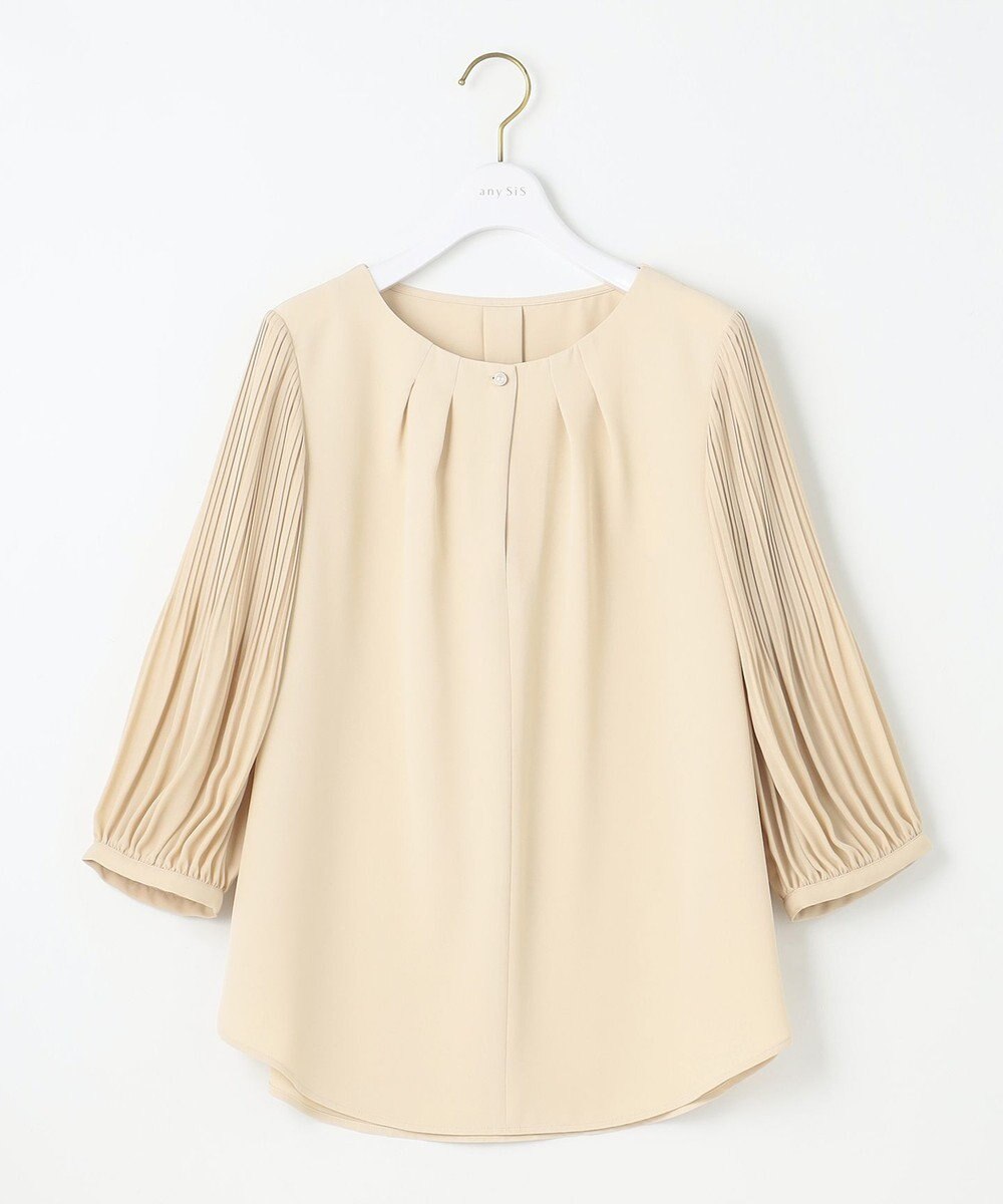ANY SIS S 【洗える】プリーツスリーブ ブラウス 