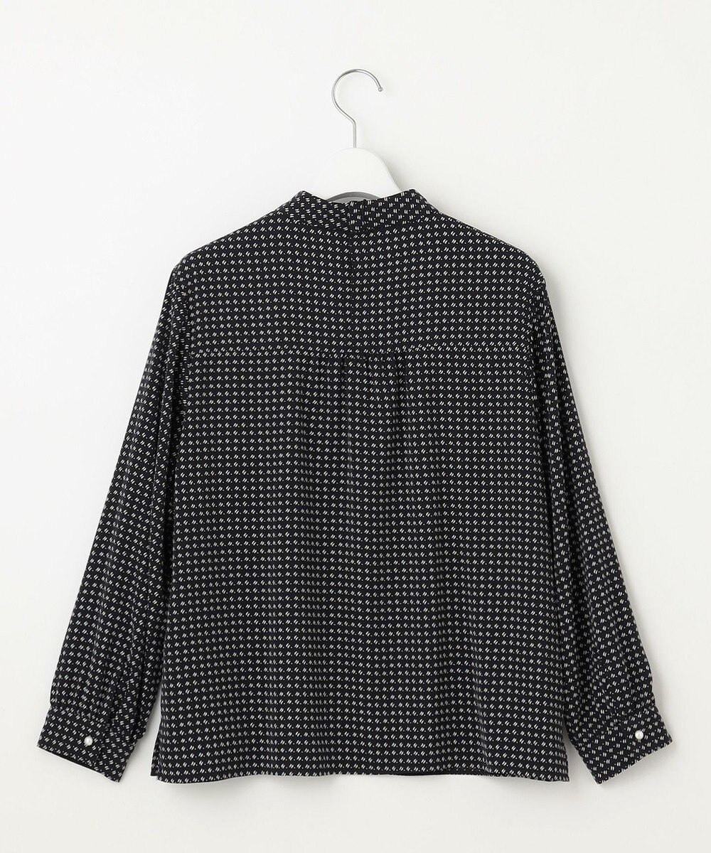 J.PRESS LADIES 【洗える】ポリエステルスエード変形ドットプリント ブラウス 