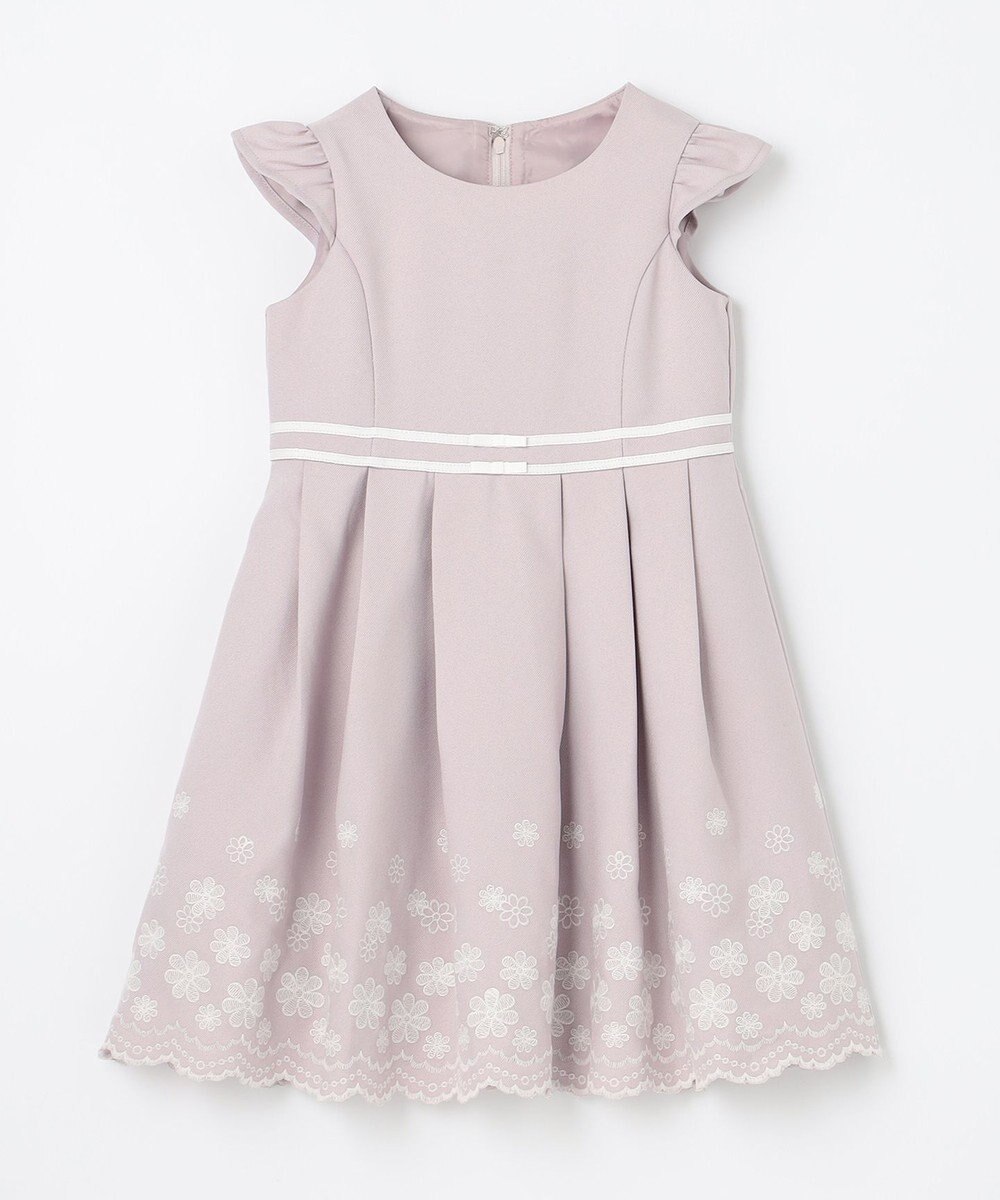 ANY KIDS 裾刺繍ワンピース 