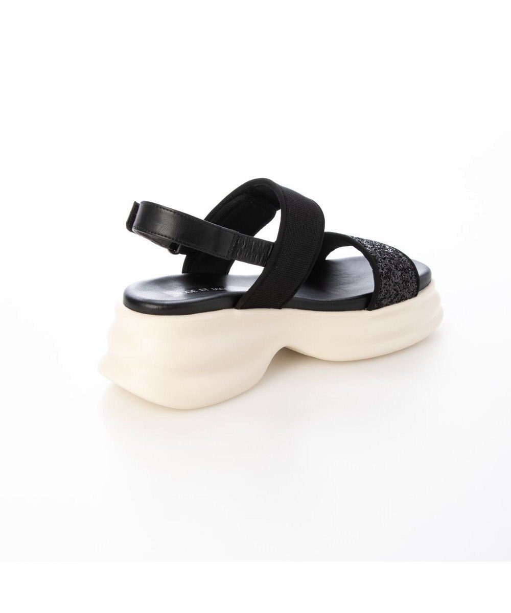 MODE ET JACOMO <MODE ET JACOMO>ボリュームソールグリッターサンダル 