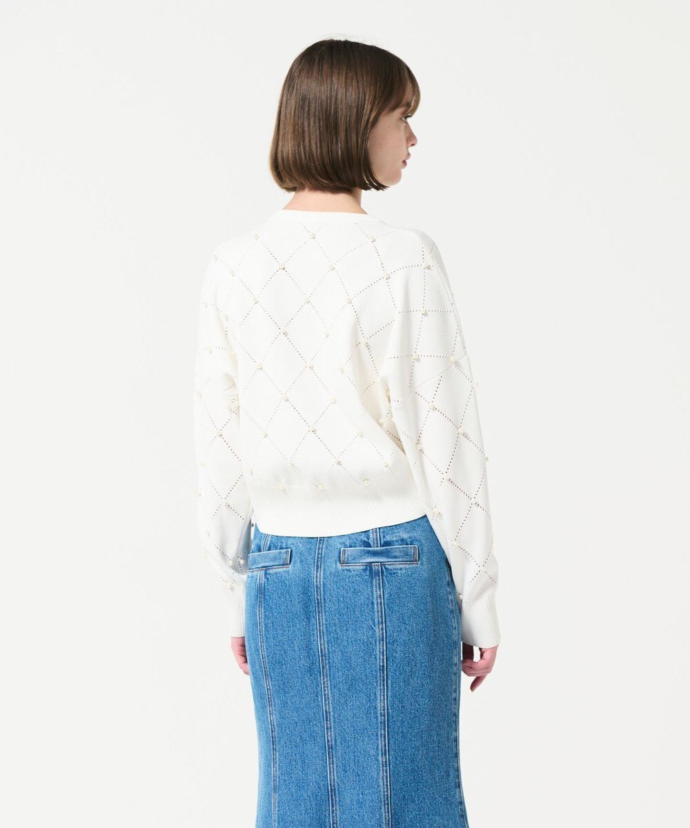 GRACE CONTINENTAL パールニットブルゾン 