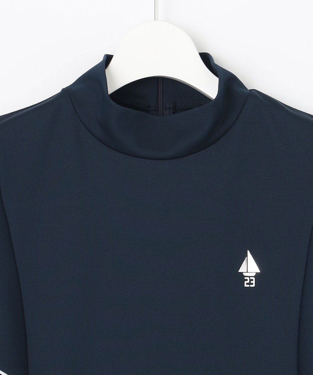 23区GOLF 【WOMEN】【吸水速乾】フレアスリーブ モックネックシャツ 