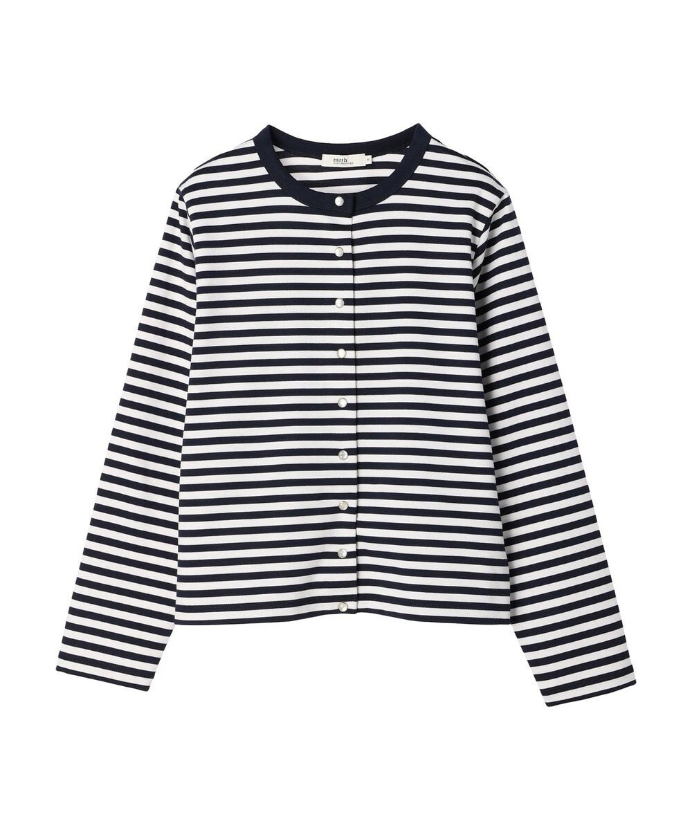 earth music&ecology パールスナップボタンカーディガン 