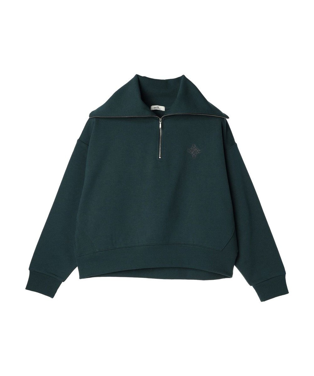 earth music&ecology ハーフＺＩＰ裏起毛プルオーバー 