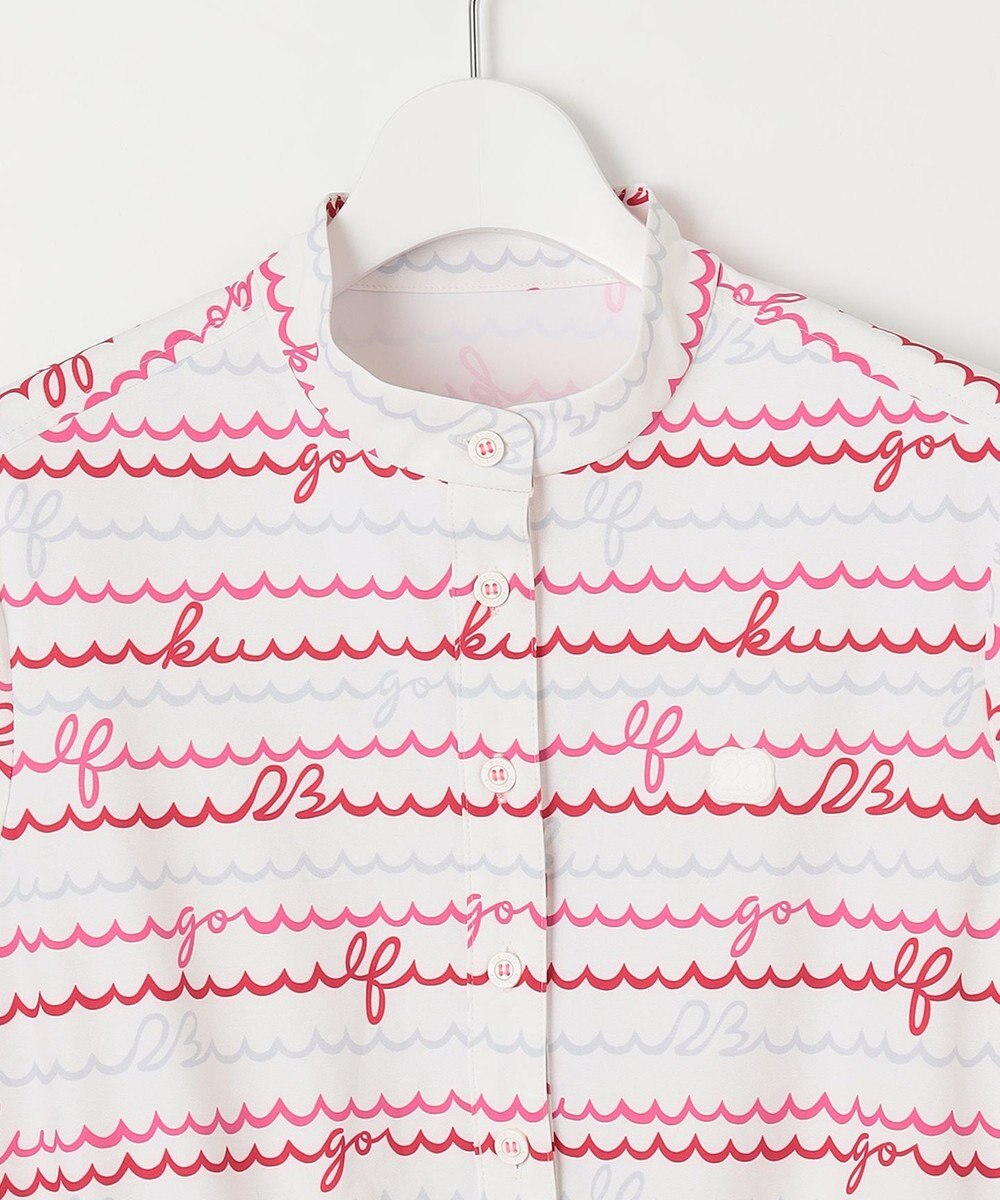 23区GOLF 機能素材で快適なラウンドを【WOMEN】ウェーブロゴ柄 ワンピース 