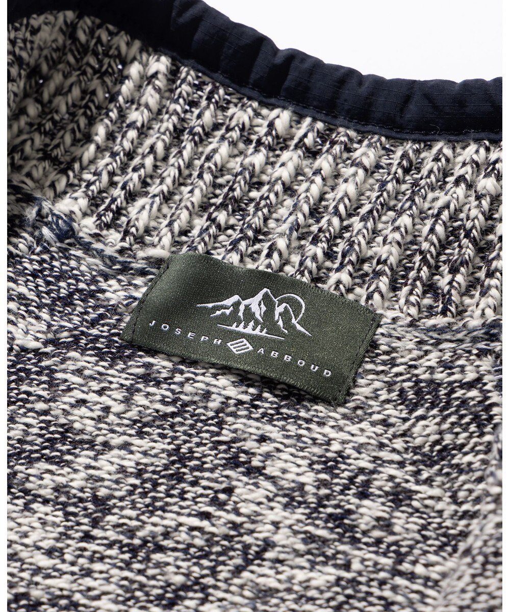 JOSEPH ABBOUD MOUNTAIN 【洗える・イタリア糸使用】 コットンスラブ ニット ブルゾン 