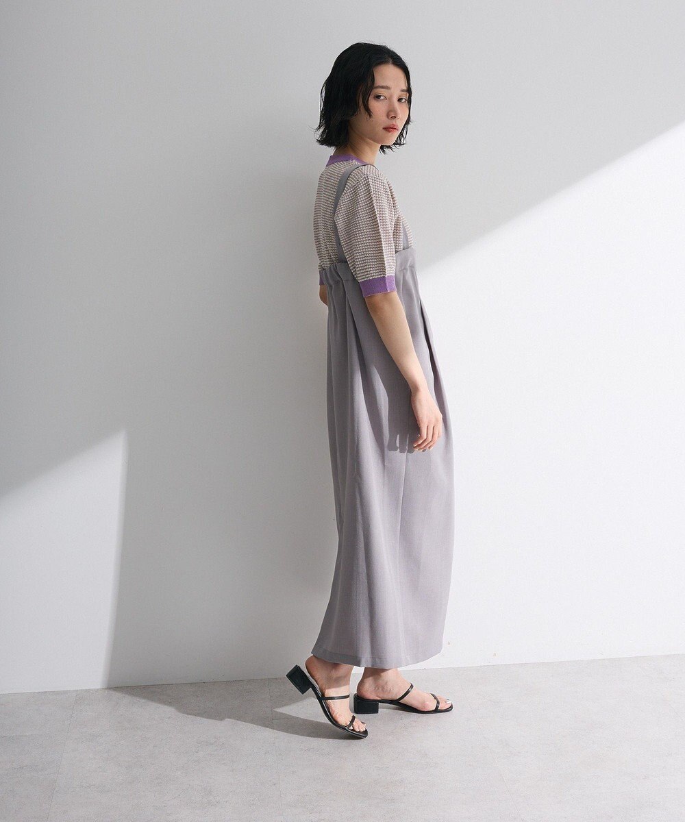 Green Parks マルチＷＡＹフロントｚｉｐサロペットスカート 