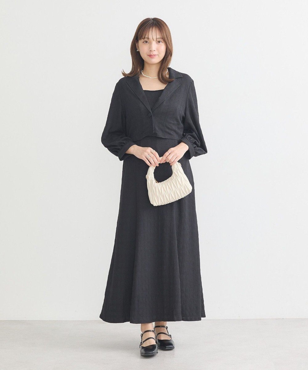 earth music&ecology ＳＥＴ２点ジャカードシャツ＋キャミドレ 