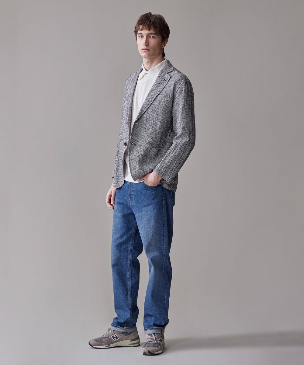 J.PRESS MEN リネン×シアサッカーの清涼感【高通気性】ストレッチリネンシアサッカー ジャケット 