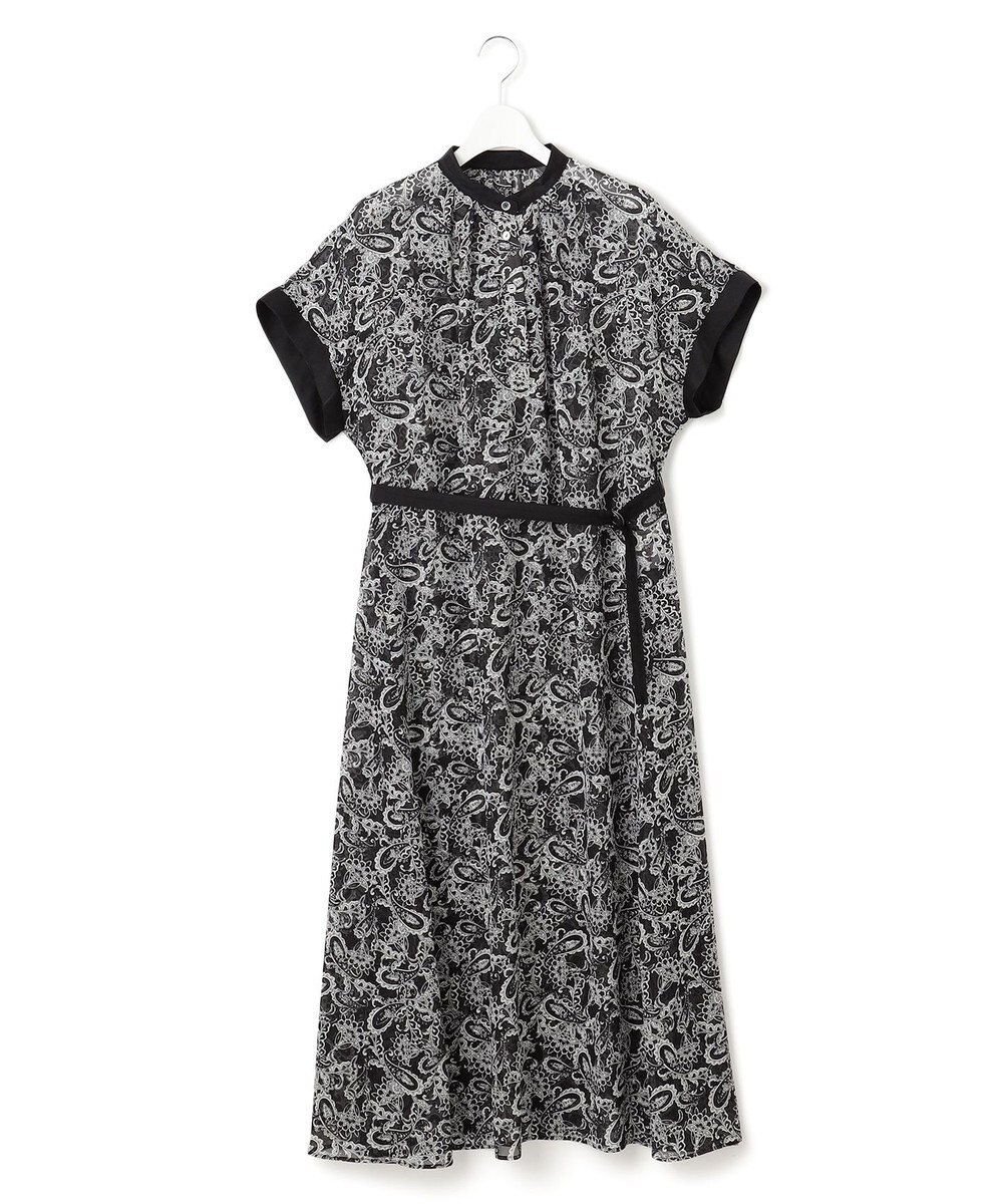 23区 【一部店舗限定/速乾性/洗える】モノトーンプリント ワンピース 