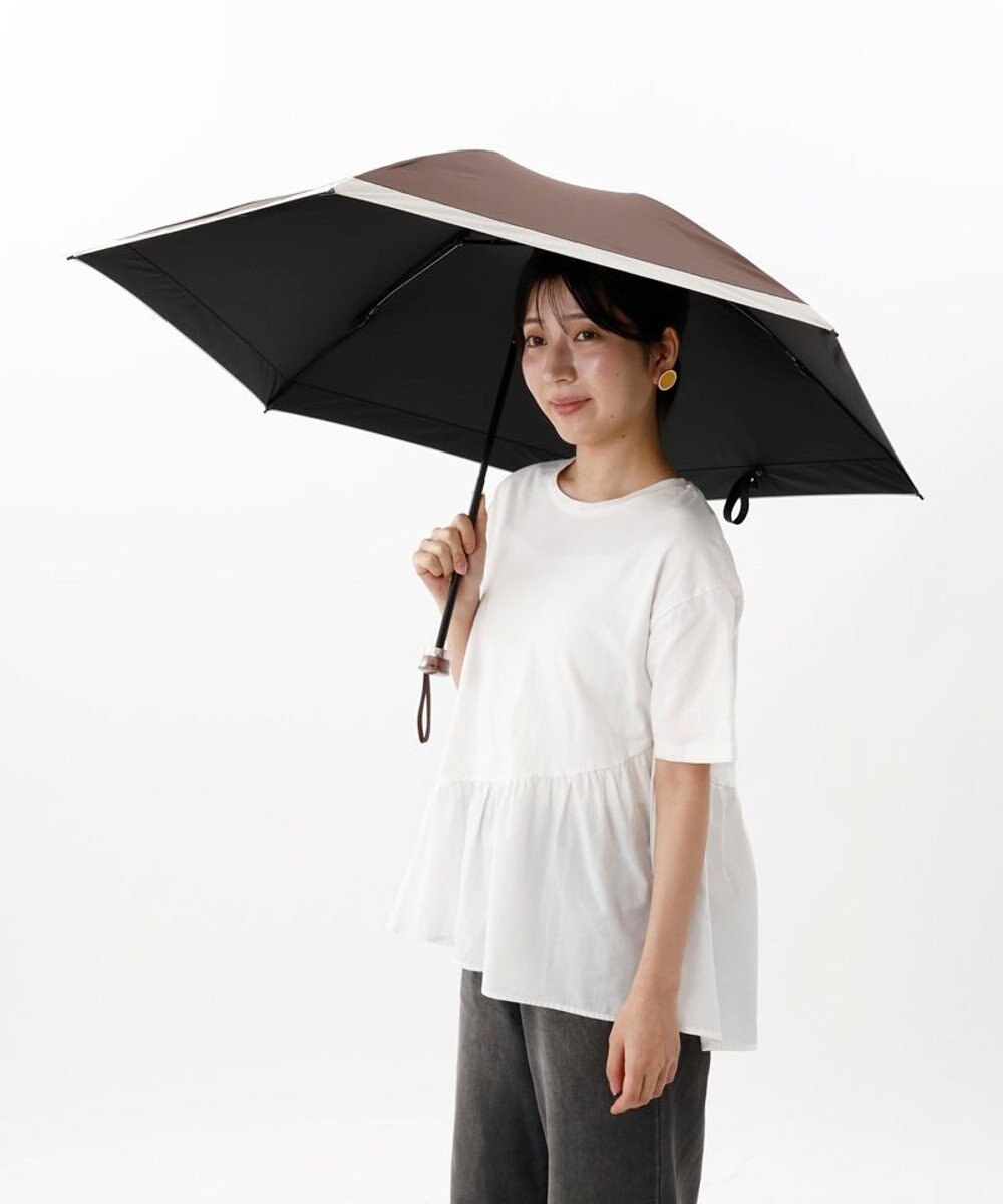 AURORA 【WEB限定】 バイカラー晴雨兼用傘（折りたたみ・クイックオープン） 