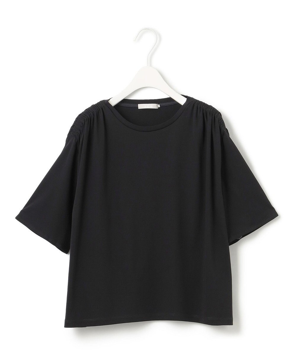 ICB 【接触冷感・UVケア・洗える】 ハイツイストスムース デザインカットソー 