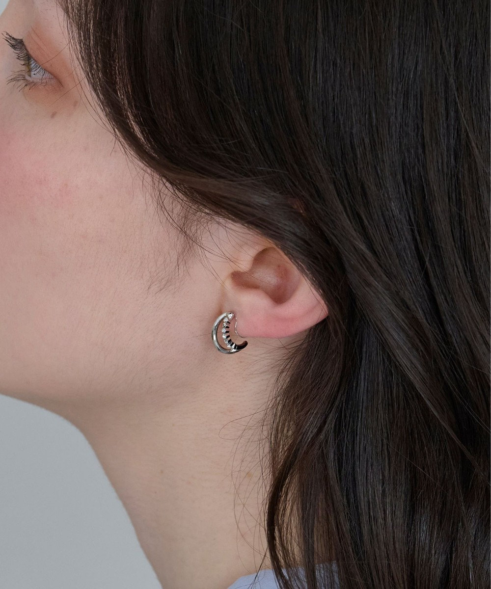 Phoebe 〈痛くないシリーズ/アレルギー対応〉ブリリアントダブルフープライトフィットイヤリング　シルバー 