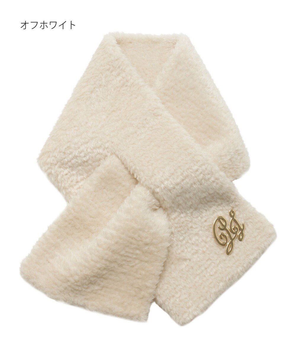 MOONBAT PAUL & JOE ACCESSOIRES フェイクファーブローチマフラー 