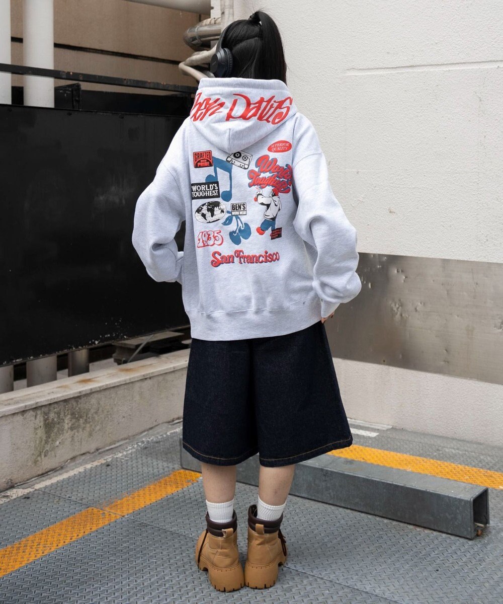 WEGO 【ユニセックス着用ITEM】別注BENDAVISグラフィックプルパーカー 