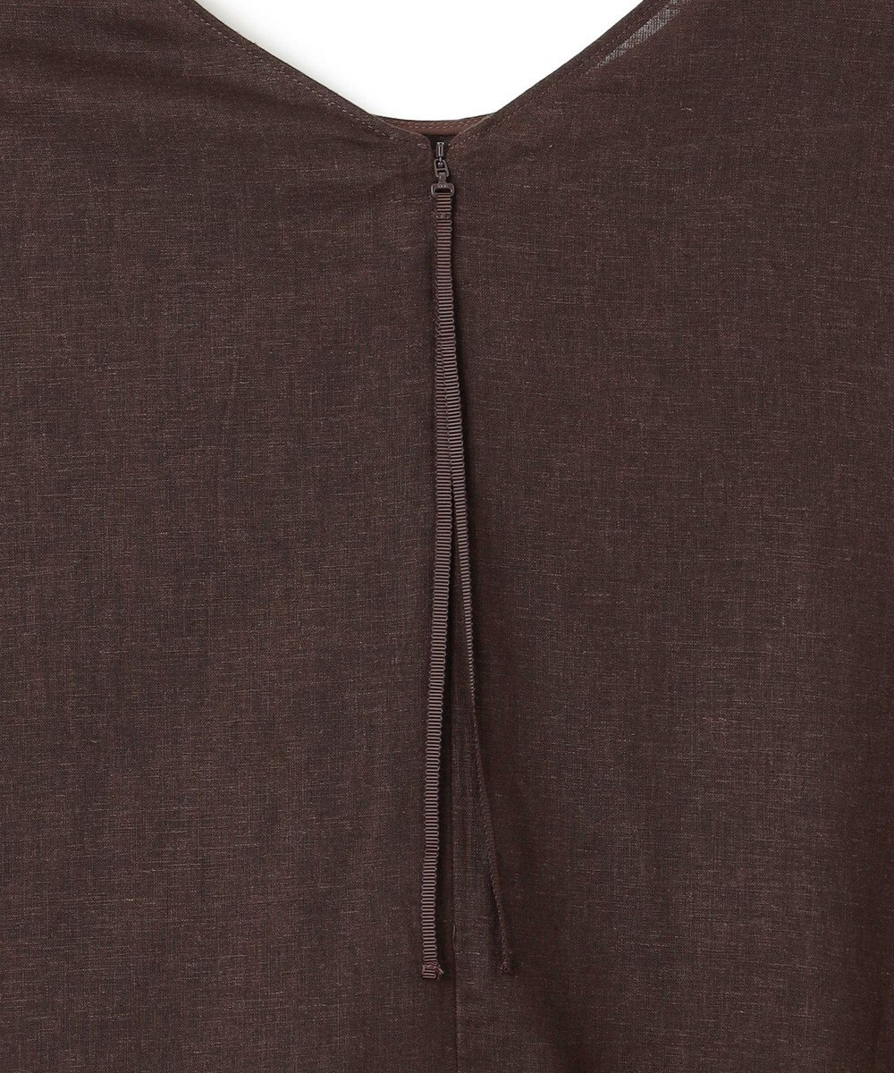 UNFILO L リネンレーヨン ノースリーブワンピース 