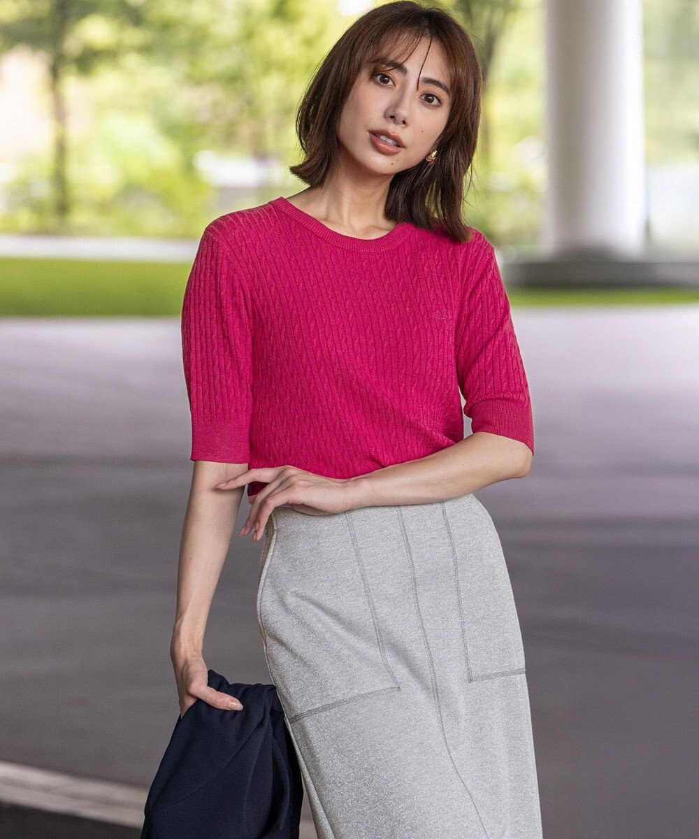 ANY SIS ケーブルニット プルオーバー 