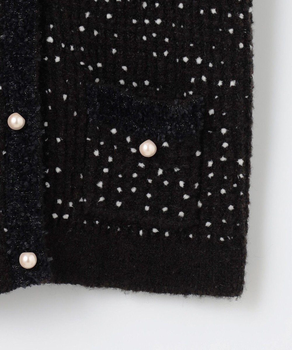 組曲 【WEB限定】スノーネップツイード ニットジャケット 