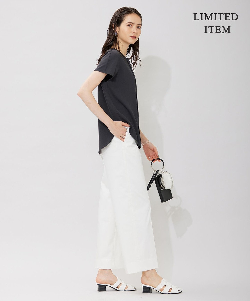 ICB L 【WEB限定・洗える】BackSatinGeorgette ブラウス 