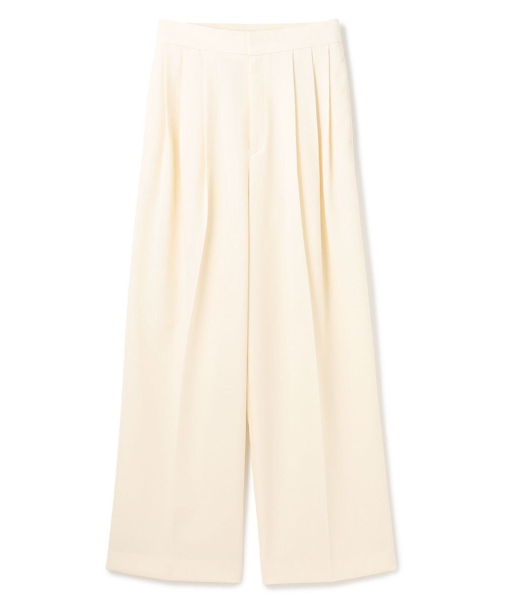 BEIGE， 【洗える】STEVIA / ウール混タックワイドパンツ 