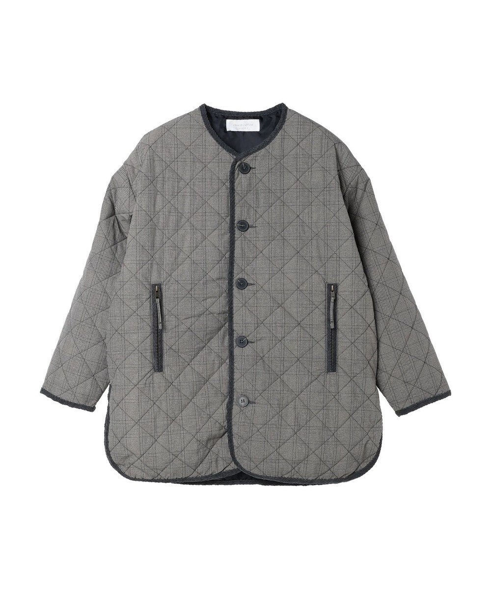 Green Parks キルティングノーカラーブルゾン 