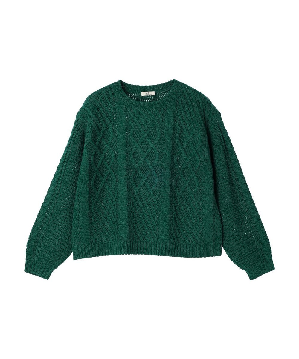 earth music&ecology ウォッシャブルケーブルプルオーバー 