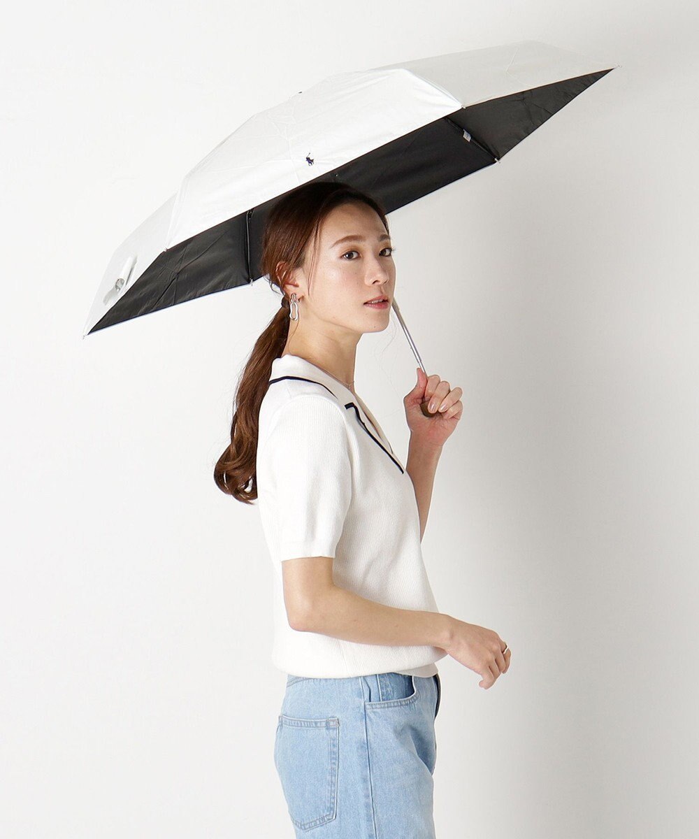 MOONBAT 【WEB限定】POLO RALPH LAUREN(ポロ ラルフローレン) 晴雨兼用日傘 折りたたみ傘 コンパクト PPワンポイント刺繍 一級遮光 遮熱 UV 