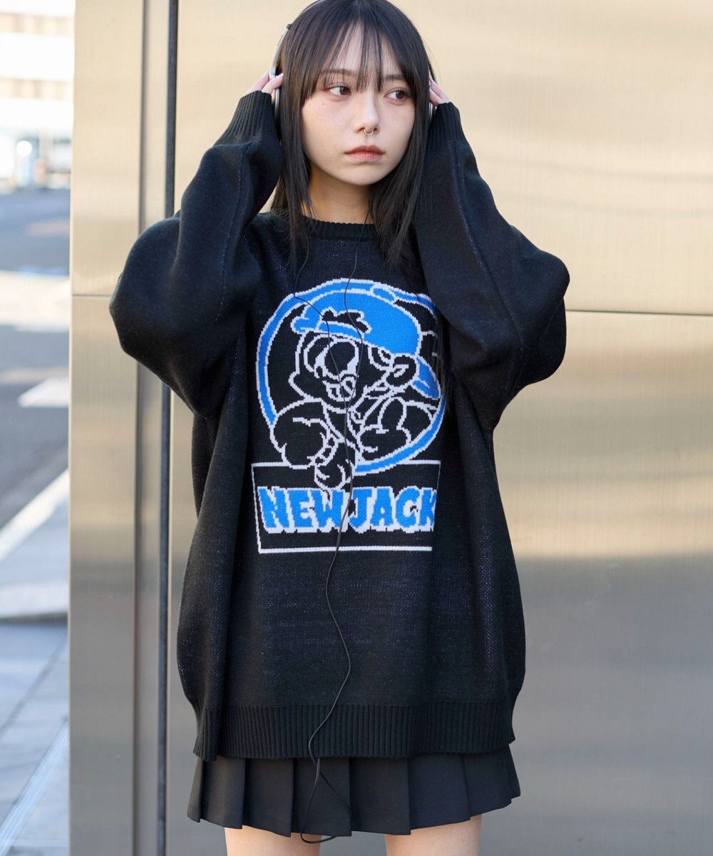 WEGO 【ユニセックス着用ITEM/MLサイズ展開】別注NEW　JACKジャガードニットプルオーバー 