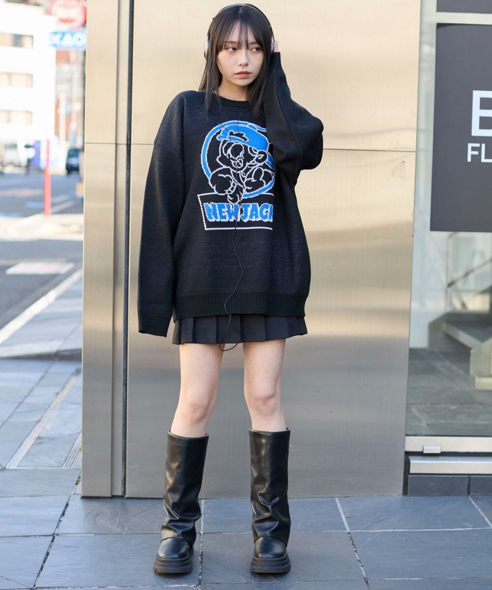 WEGO 【ユニセックス着用ITEM/MLサイズ展開】別注NEW　JACKジャガードニットプルオーバー 