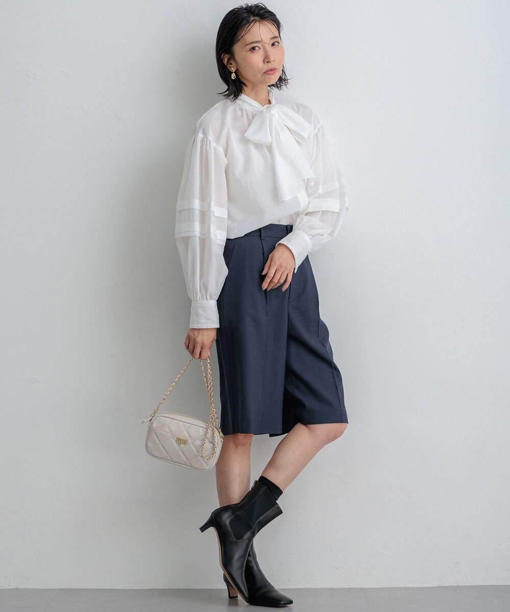 23区 L 【CLASSY.10月号掲載/洗える】TWマットクロス ハーフパンツ 