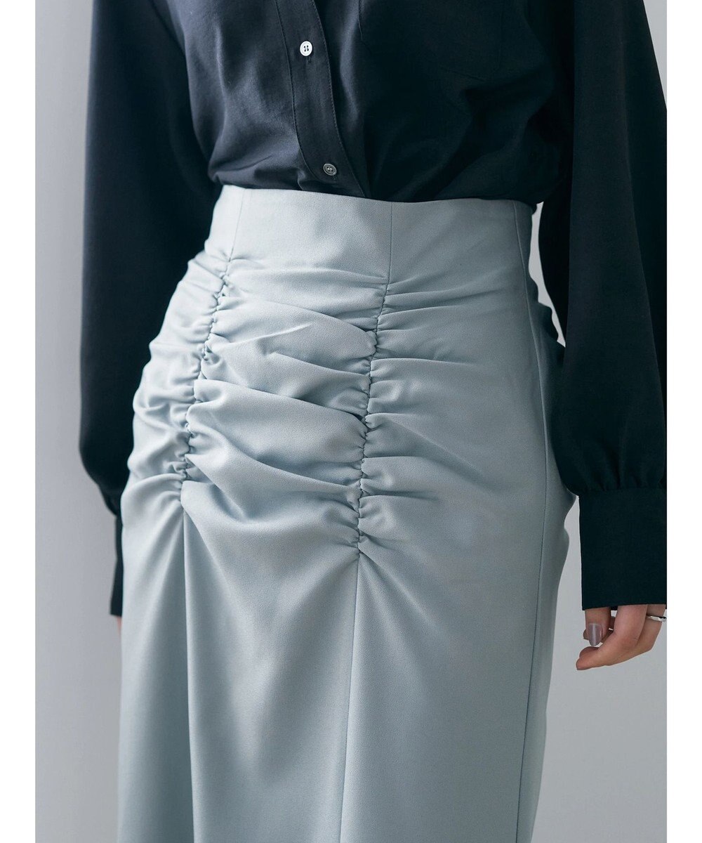 YECCA VECCA シャーリングロングナロースカート 