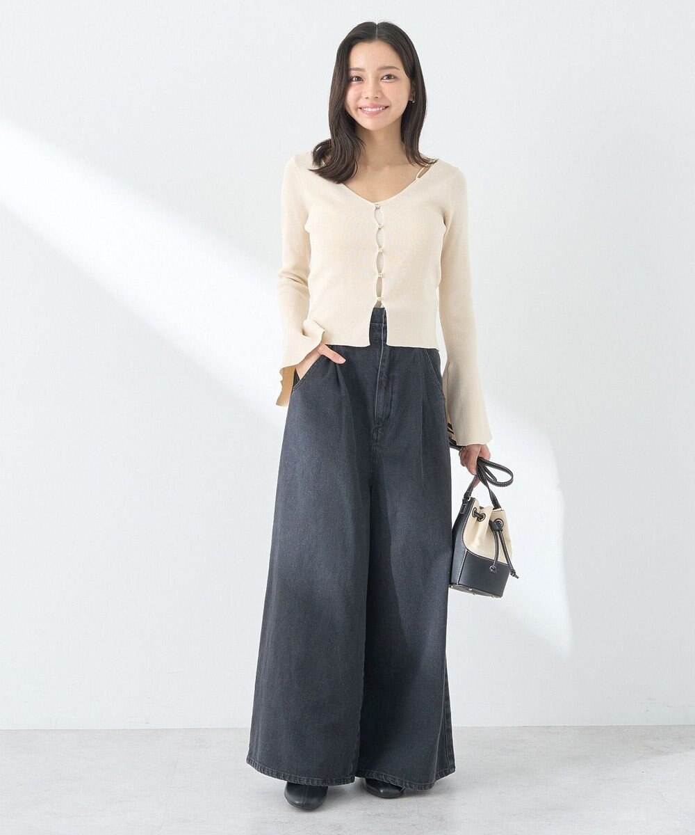 earth music&ecology リブニットカーディガン 