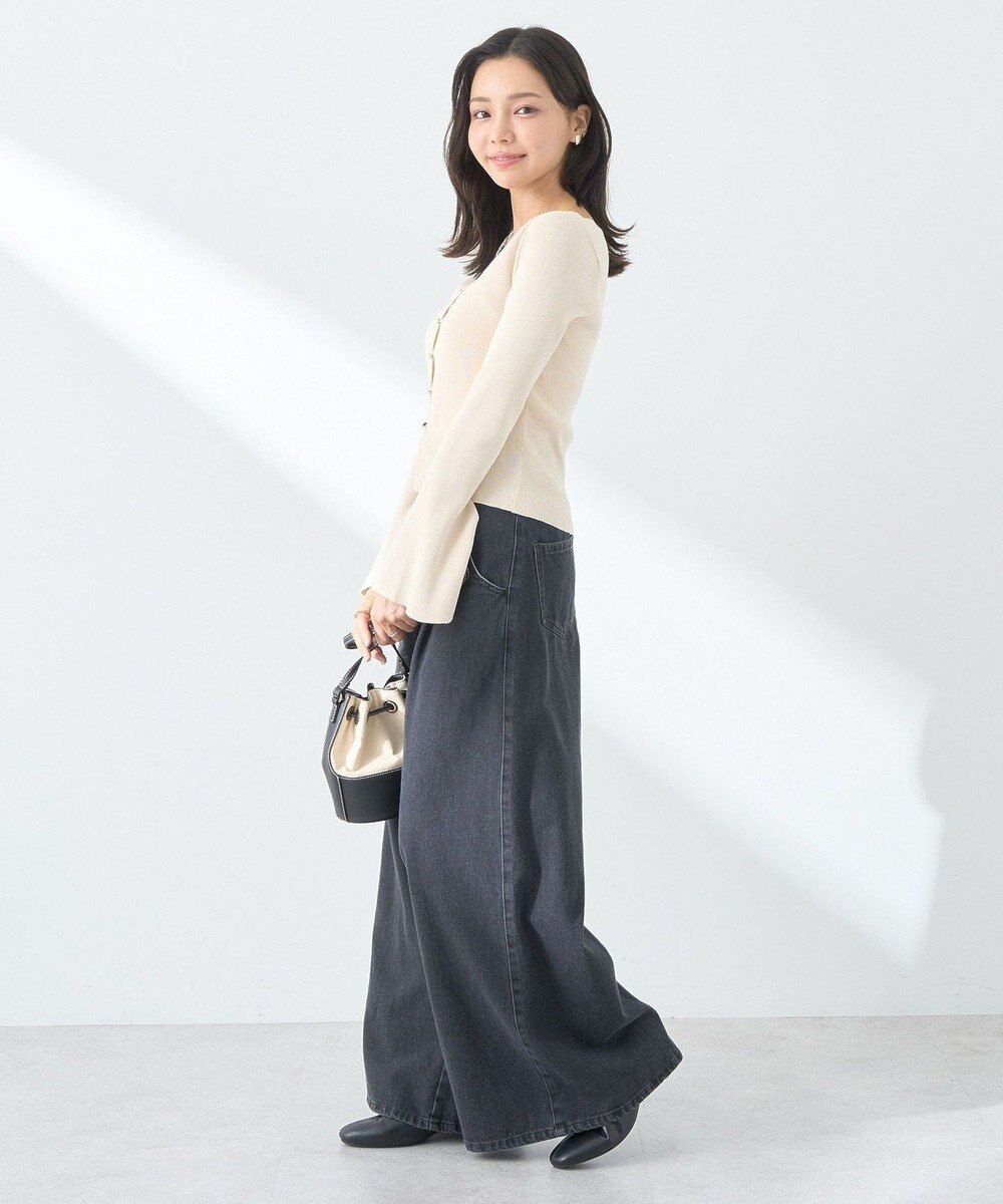 earth music&ecology リブニットカーディガン 