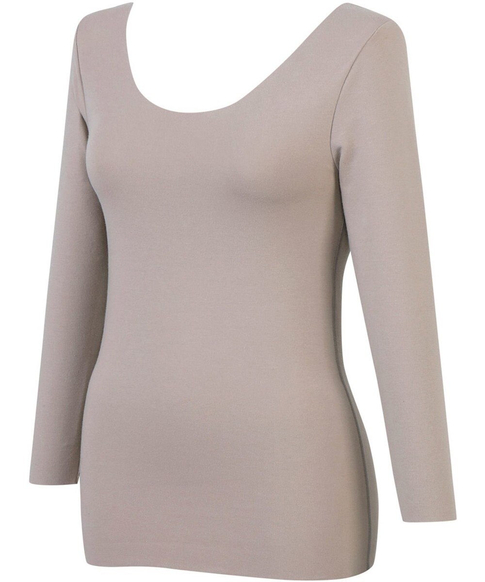 Wing あったかインナー 綿100％(肌側) アウターにひびきにくい ムレにくい 【綿の贅沢 ここちフラット】 8分袖 長袖 秋 冬 EL4872 ウイング／ワコール 