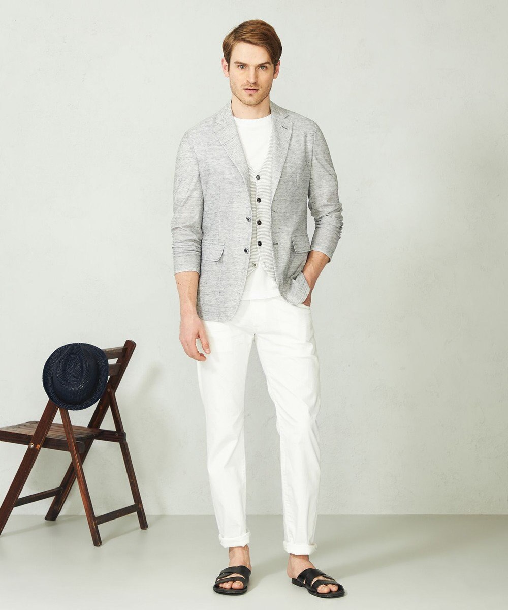 JOSEPH ABBOUD 【清涼感/軽量】リネンTOPピケ ジャケット 