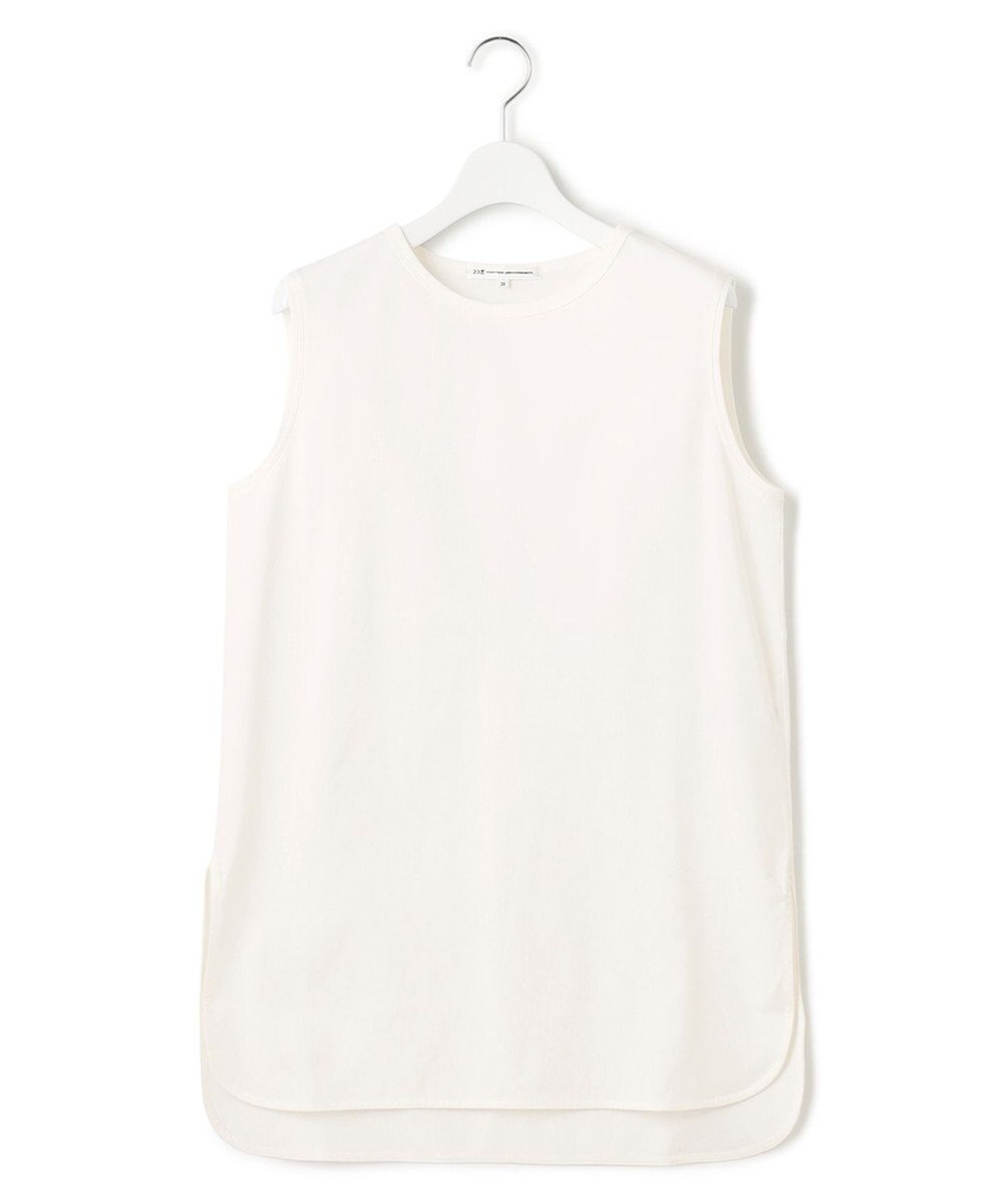 23区 L 【新色追加/洗える】コットンベアジャージー ノースリーブ Tシャツ 