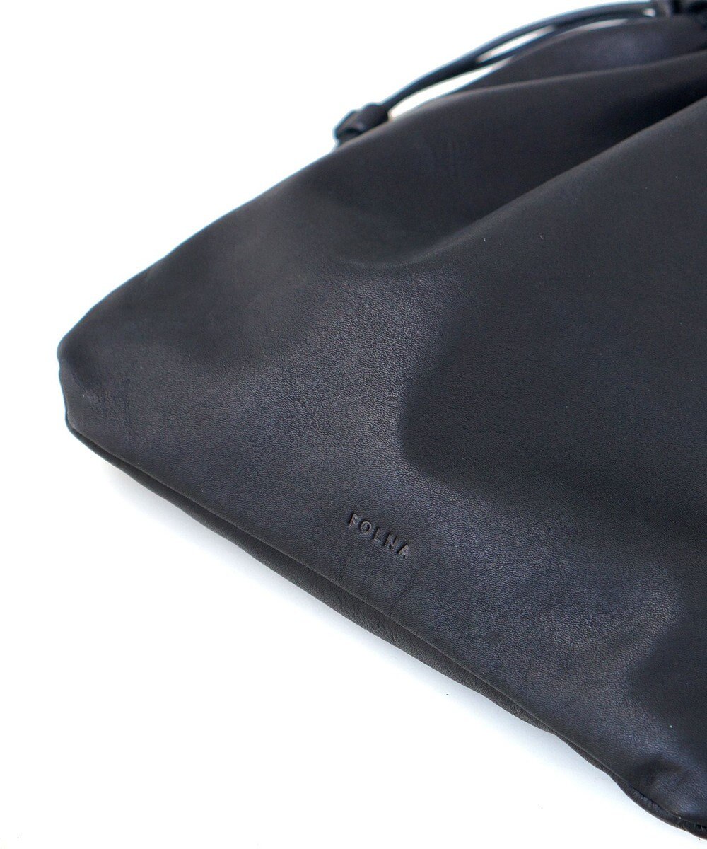 FOLNA RD ソフトレザー巾着ショルダーバッグ 