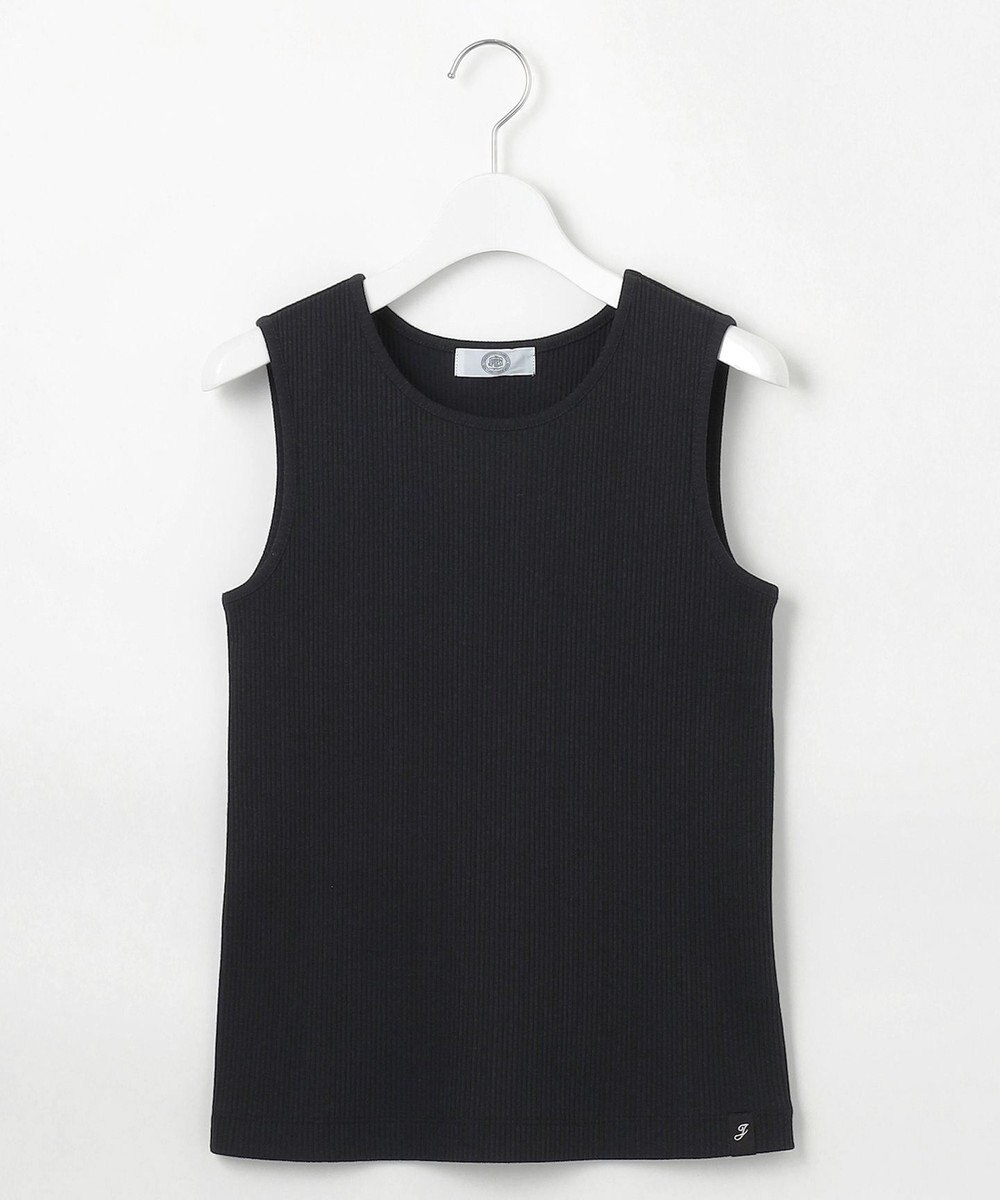 J.PRESS LADIES 【洗える】リブ ノースリーブ カットソー 