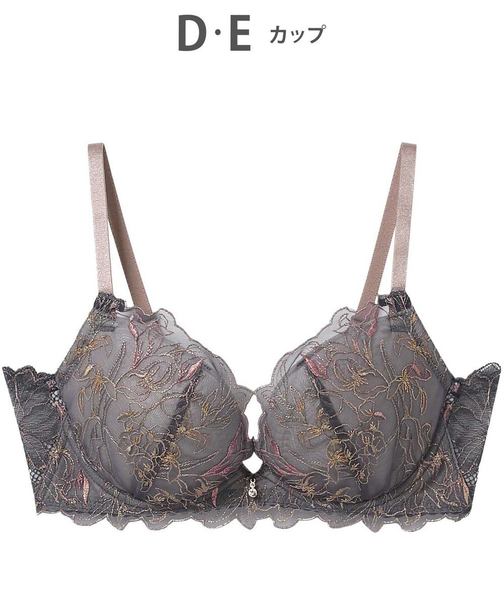 AMPHI ブラジャー グラマラス&リッチな谷間をメイク Gカップまで対応 【Glama-Rich グラマリッチ 脇スッキリ・ライトタイプ】 大きいサイズ ブラ BYJ685 アンフィ／ワコール 