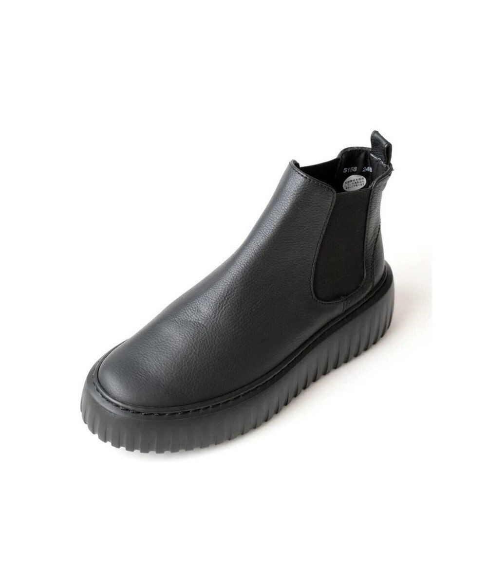 Pointer 日本製 本革厚底サイドゴアブーツ 