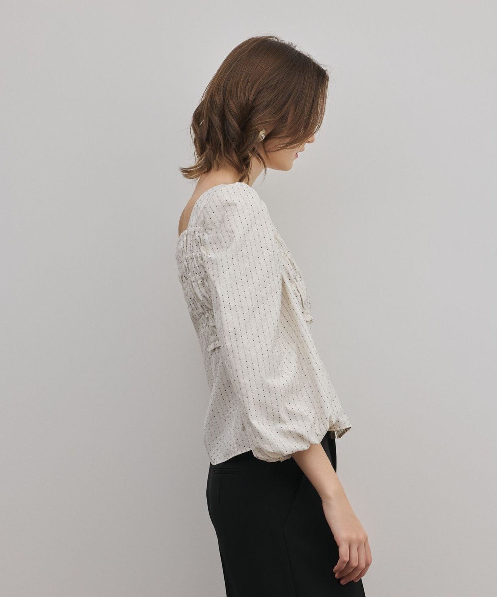 GRACE CONTINENTAL ラメドットタフタジャガードトップ 