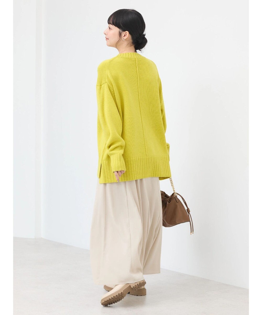 earth music&ecology ウォッシャブル脇スリットクルーネックプルオーバー 