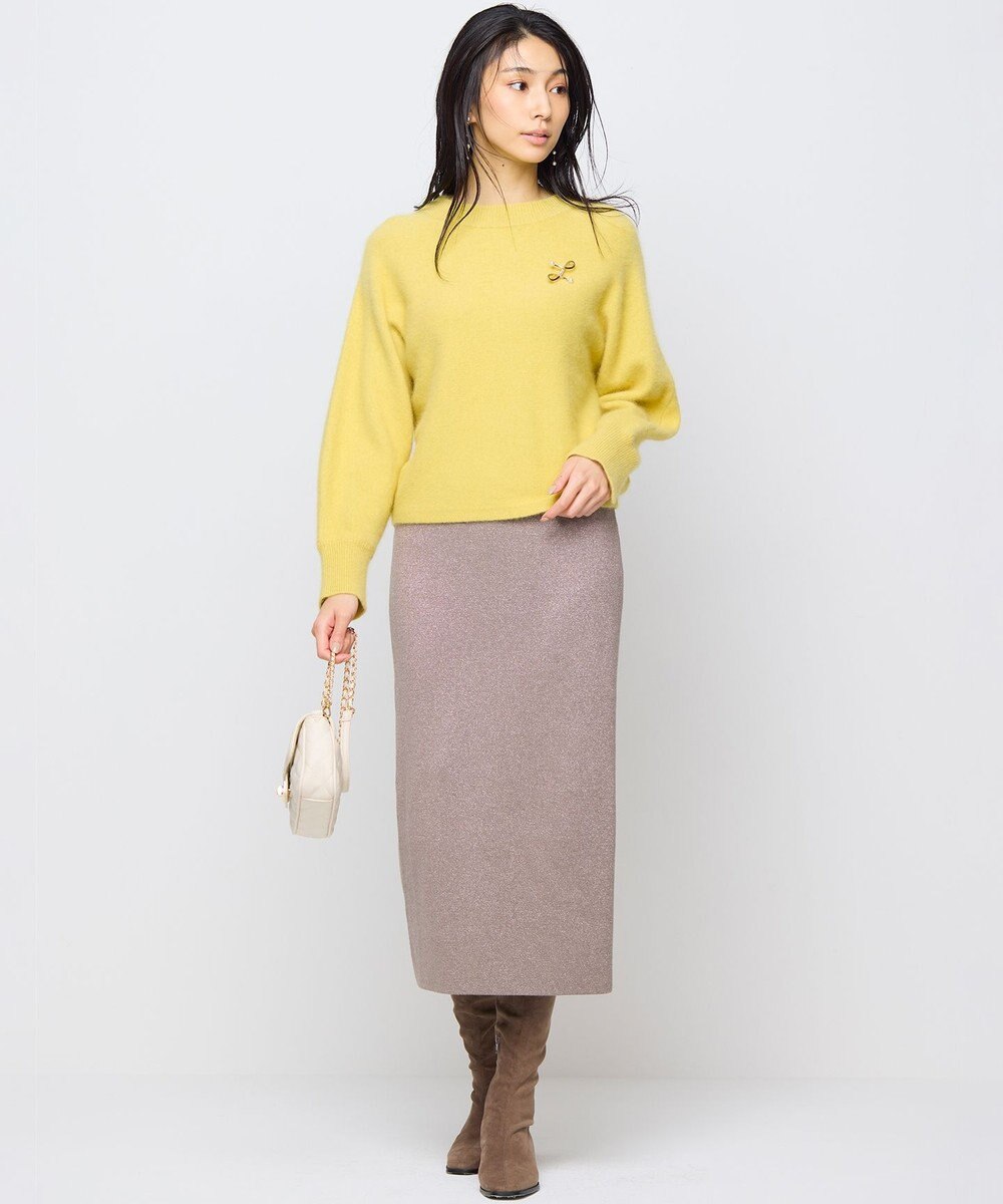 組曲 【Oggiコラボ】きらきらラメニットスカート 