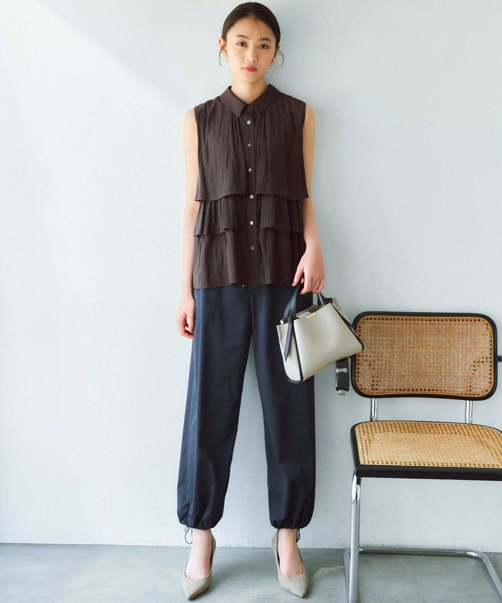 組曲 L ポリエステルレーヨンツイル パンツ 