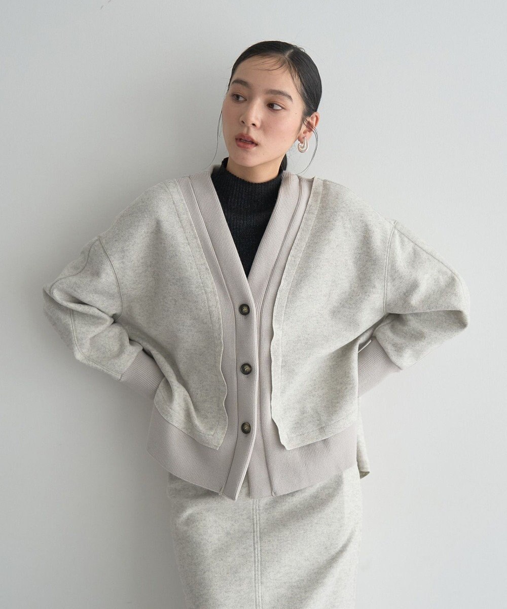 YECCA VECCA ラメ混ハイネックリブニット 