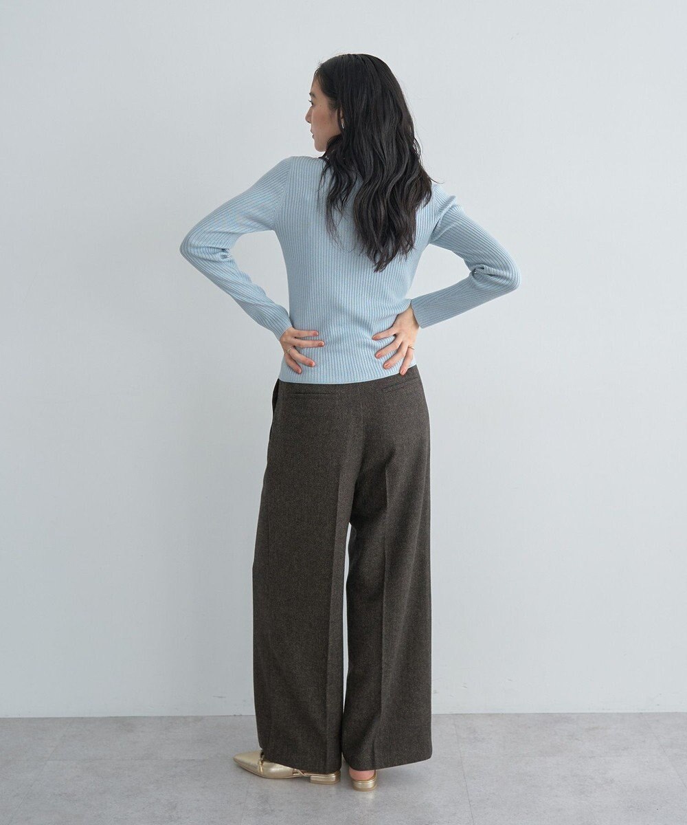 YECCA VECCA ラメ混ハイネックリブニット 