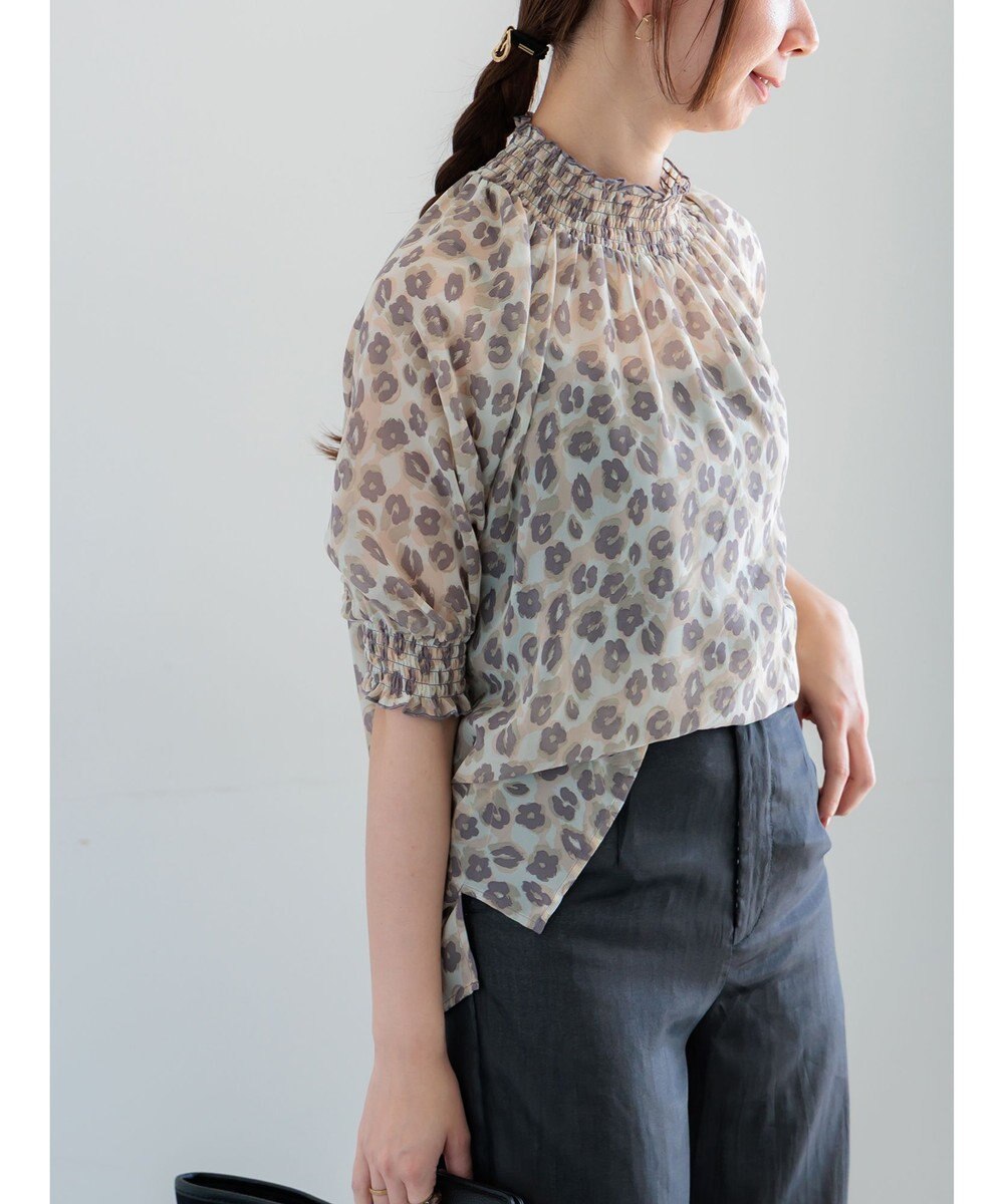 Te chichi パターンアソートシャーリングブラウス 