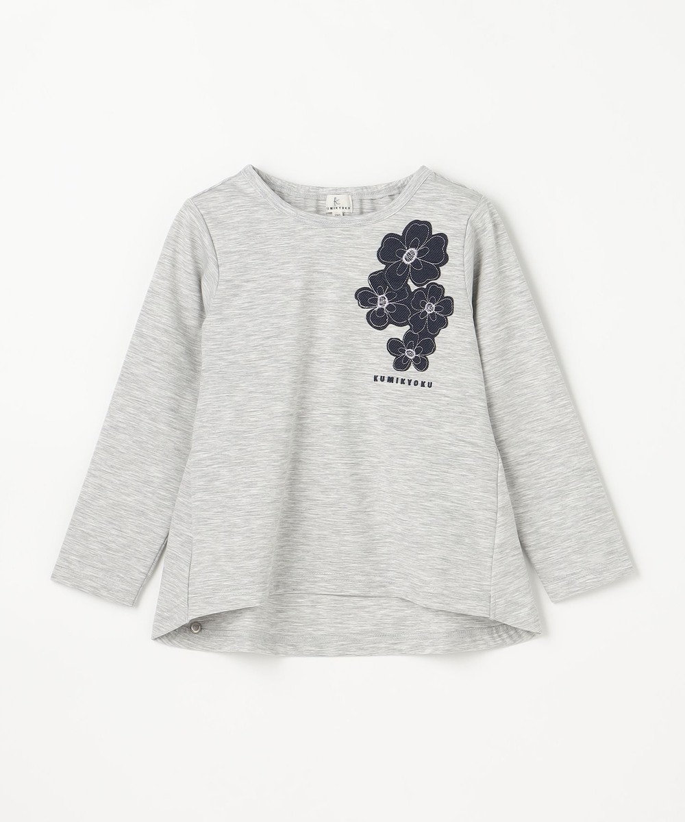 組曲 KIDS 【110-140㎝】サラリとフラワーモチーフ Tシャツ 
